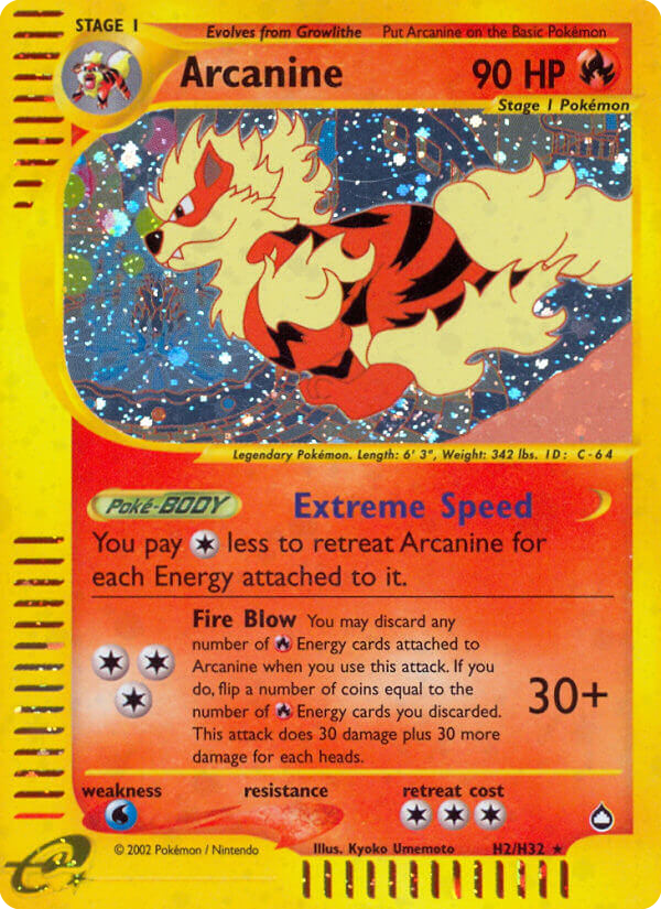 Arcanine H02 Aquapolis