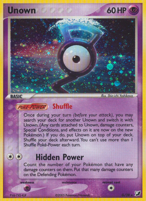 Unown G Unseen Forces Unown Collection