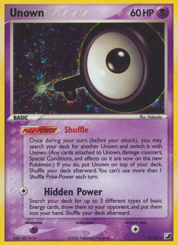 Unown Q Unseen Forces Unown Collection