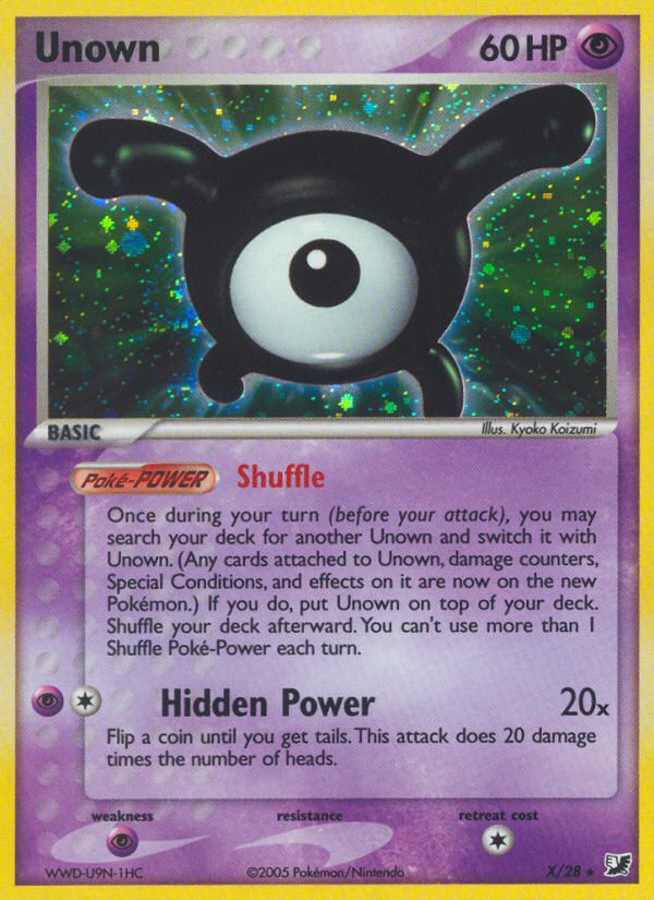 Unown X Unseen Forces Unown Collection