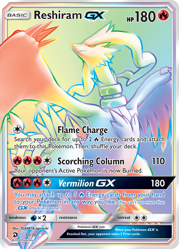 Reshiram GX 71/70 Dragon Majesty