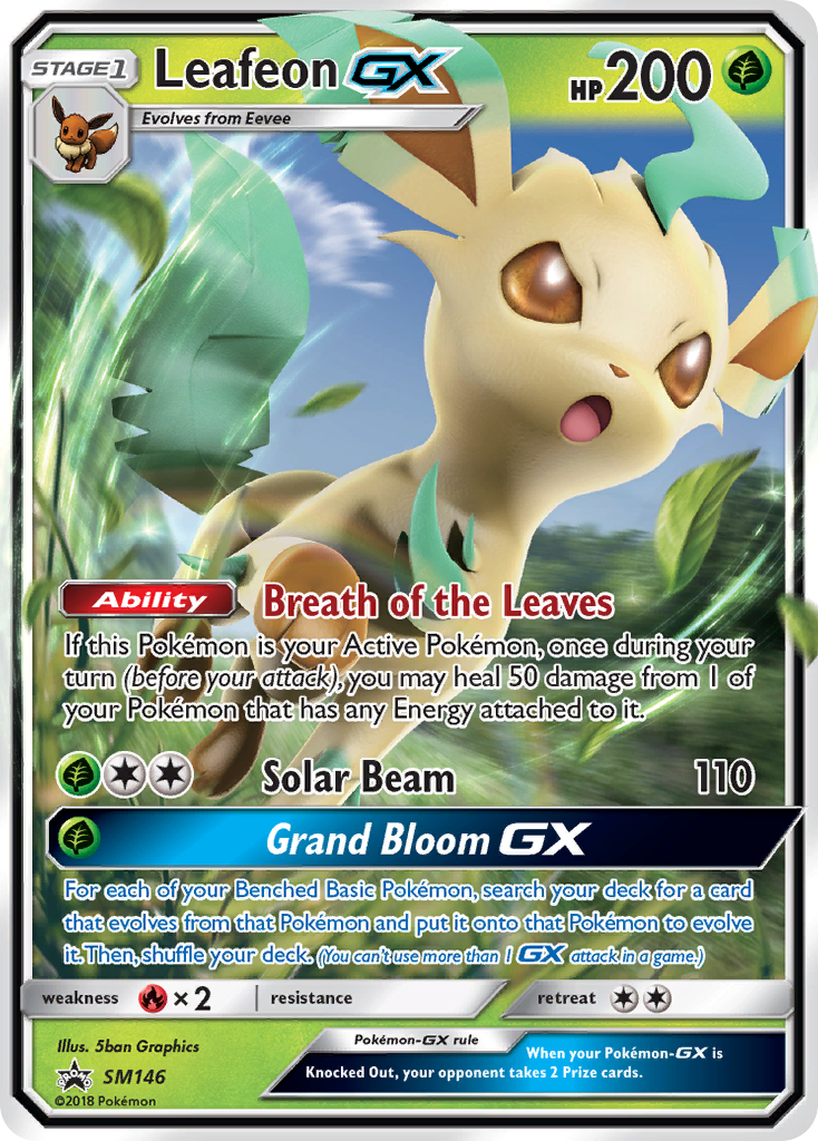 Leafeon GX SM146 SM Black Star Promos