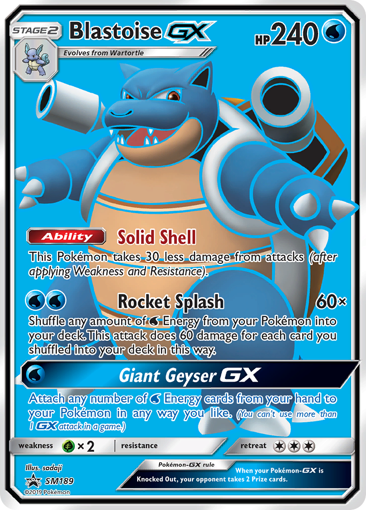 Blastoise GX SM189 SM Black Star Promos