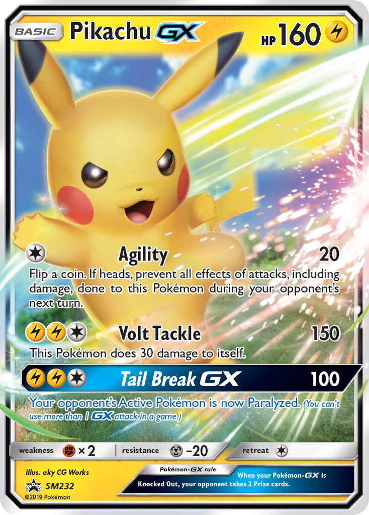 Pikachu GX SM232 SM Black Star Promos