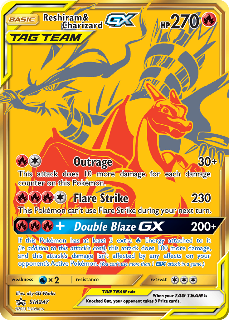 Reshiram & Charizard GX SM247 SM Black Star Promos
