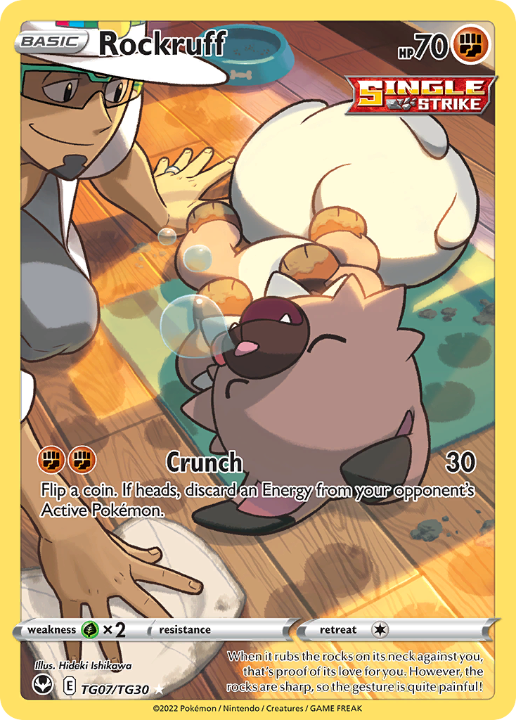 Rockruff TG07 Silver Tempest Trainer Gallery