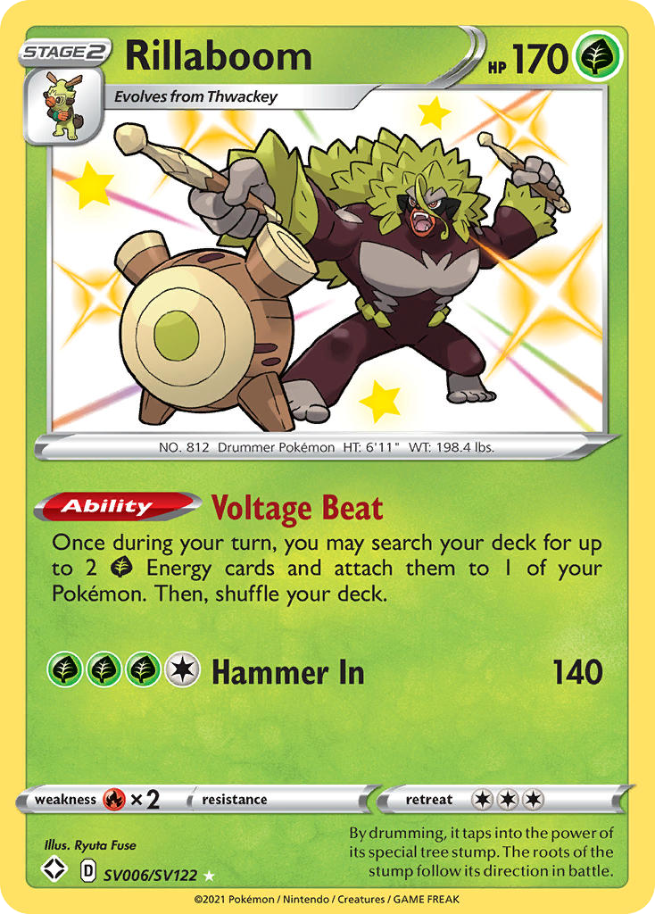 Rillaboom SV006 Shining Fates Shiny Vault