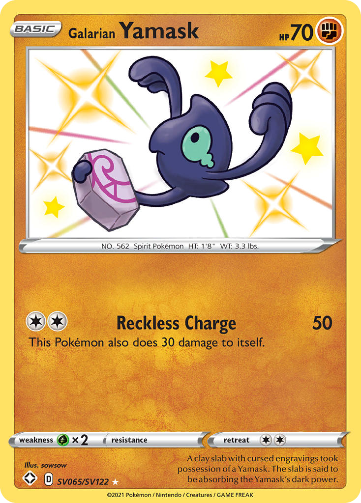 Galarian Yamask SV065 Shining Fates Shiny Vault