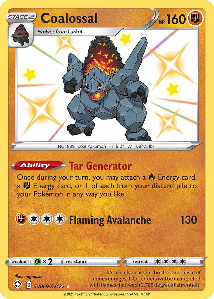 Coalossal SV069 Shining Fates Shiny Vault