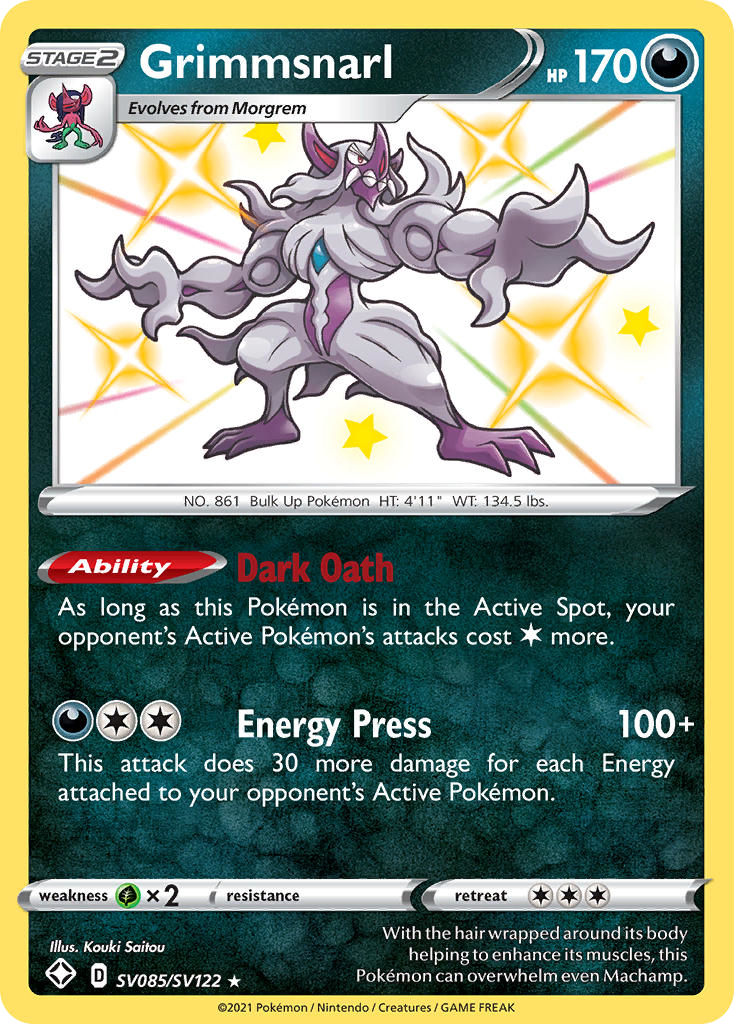 Grimmsnarl SV085 Shining Fates Shiny Vault
