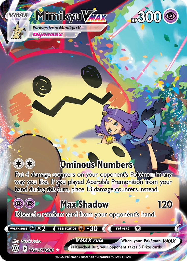 Mimikyu VMAX TG17 Brilliant Stars Trainer Gallery
