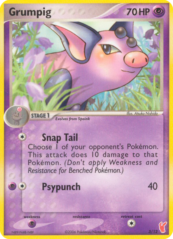Grumpig 3/12 EX trainer Kit 2 (Plusle)