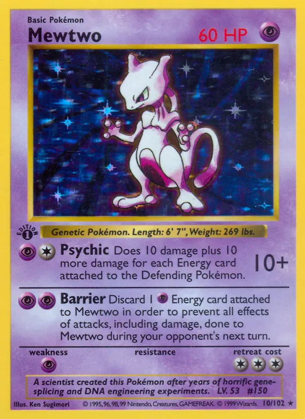 Mewtwo 10/102 Base Set