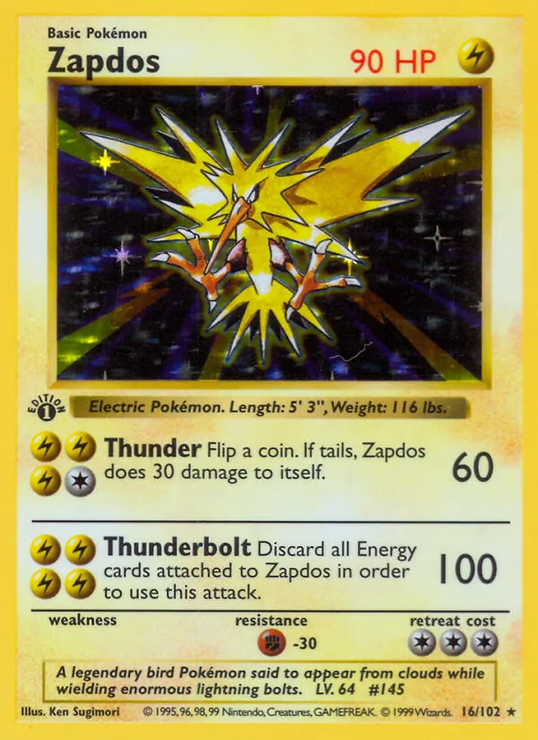 Zapdos 16/102 Base Set