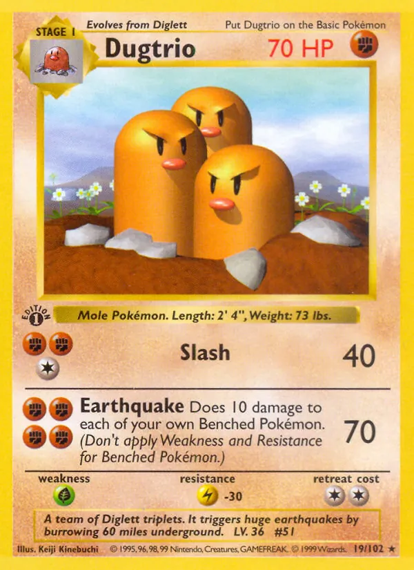 Dugtrio 19/102 Base Set