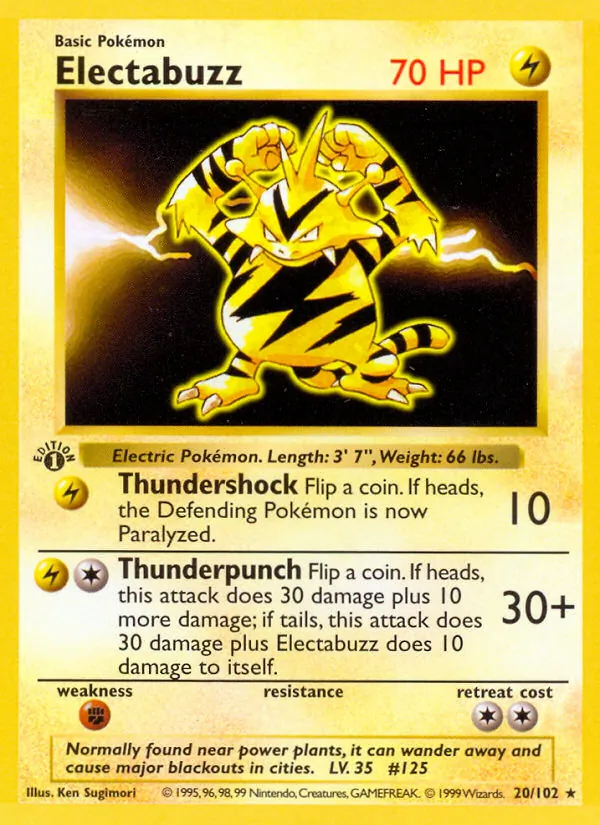 Electabuzz 20/102 Base Set