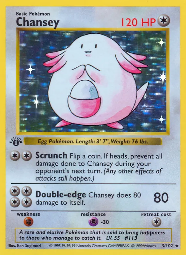 Chansey 3/102 Base Set
