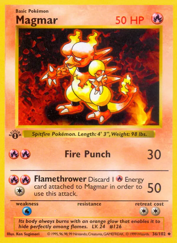 Magmar 36/102 Base Set