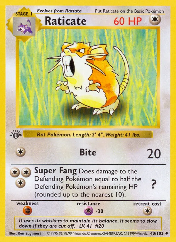 Raticate 40/102 Base Set