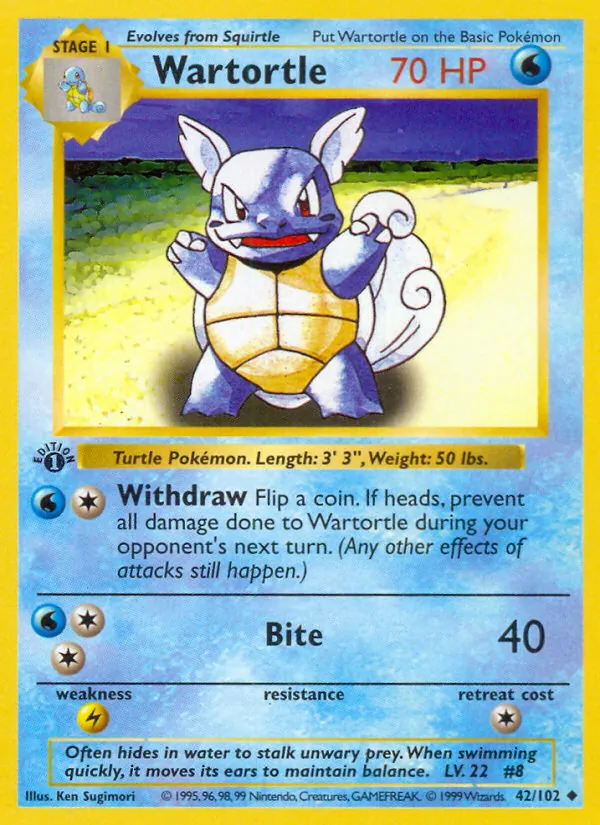 Wartortle 42/102 Base Set