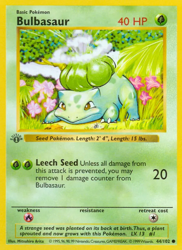 Bulbasaur 44/102 Base Set