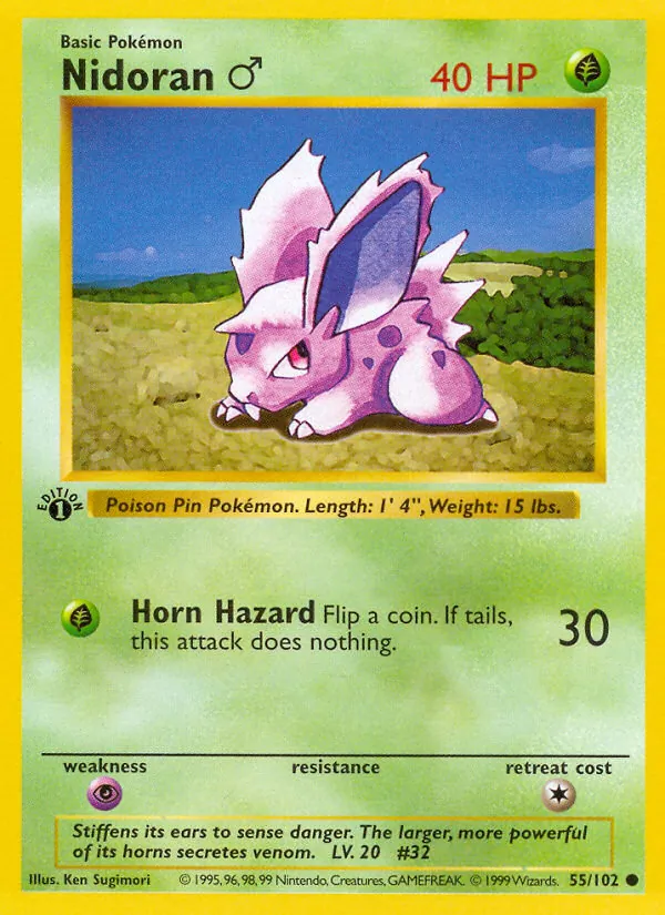 Nidoran♂ 55/102 Base Set