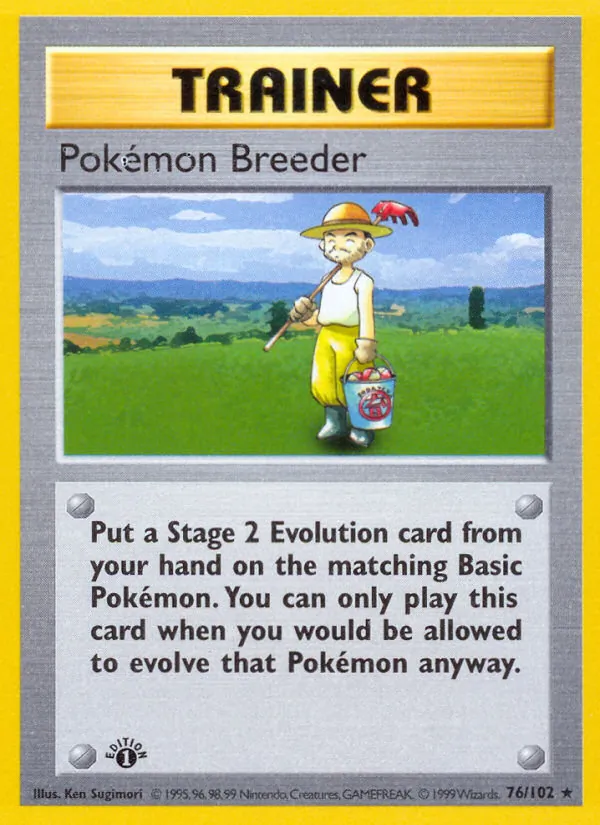 Pokémon Breeder 76/102 Base Set