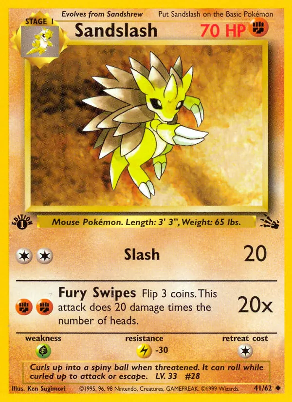 Sandslash 41/62 Fossil