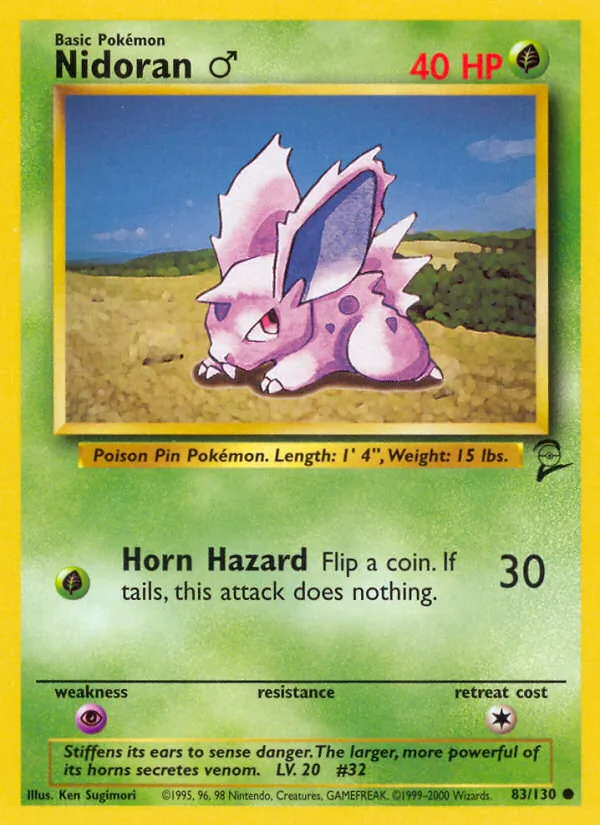 Nidoran♂ 83/130 Base Set 2