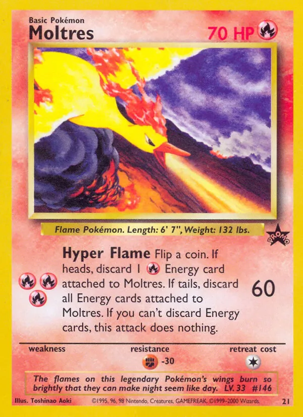 Moltres 21/53 Wizards Black Star Promos