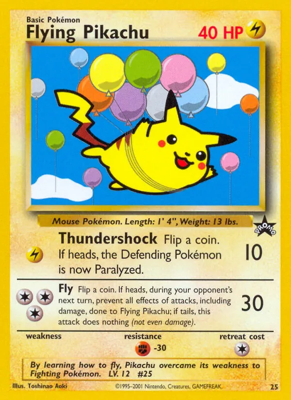 Flying Pikachu 25/53 Wizards Black Star Promos