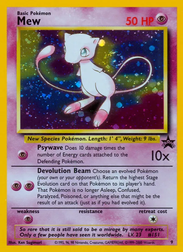 Mew 9/53 Wizards Black Star Promos