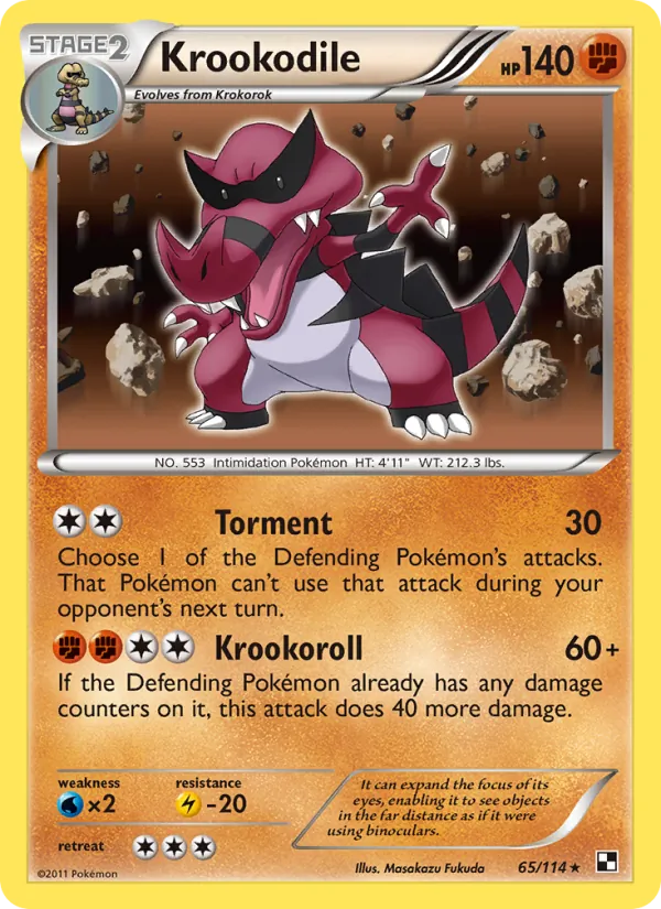 Krookodile 65/114 Black & White