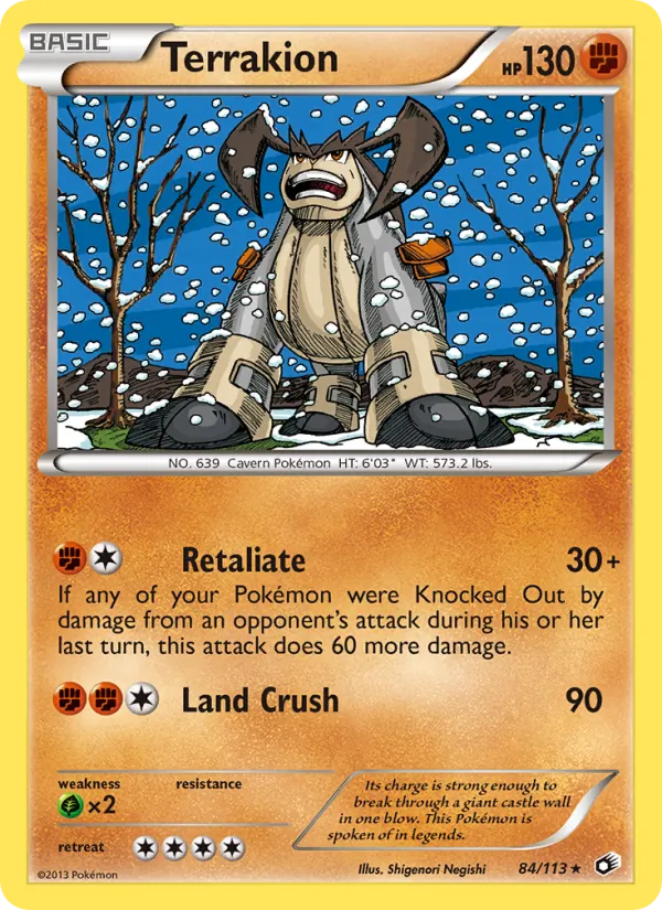 Terrakion 84/113 Legendary Treasures