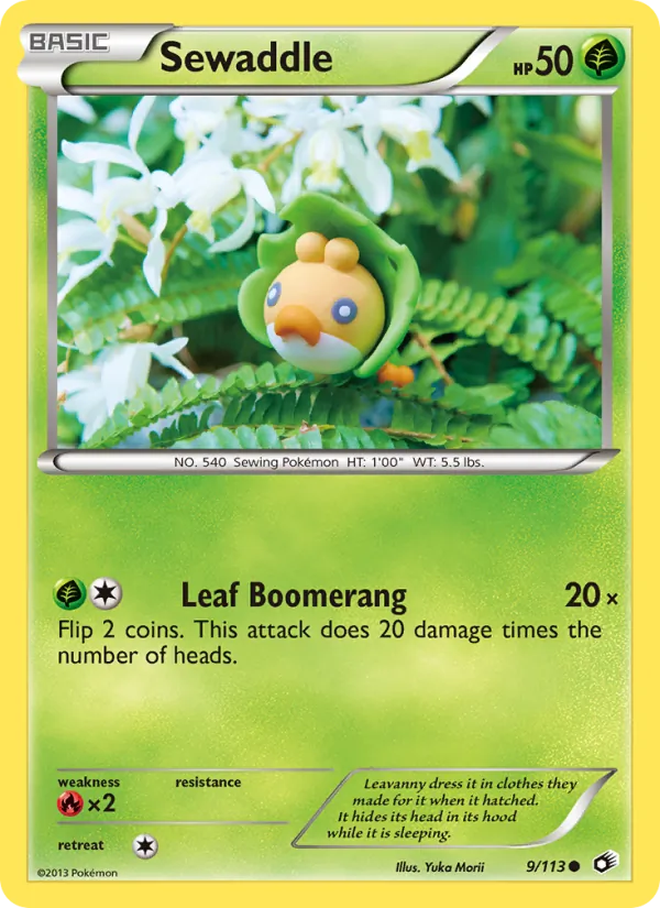 Sewaddle 9/113 Legendary Treasures