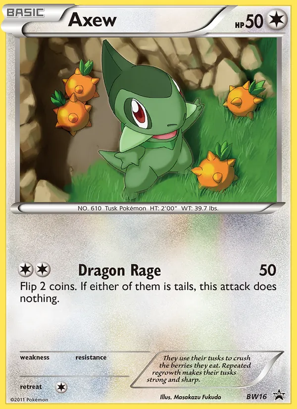 Axew BW16 BW Black Star Promos
