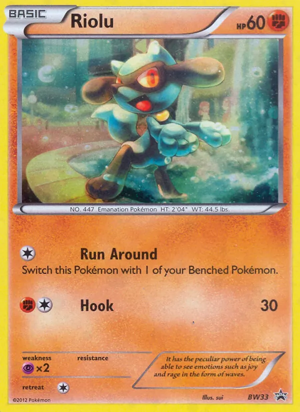 Riolu BW33 BW Black Star Promos