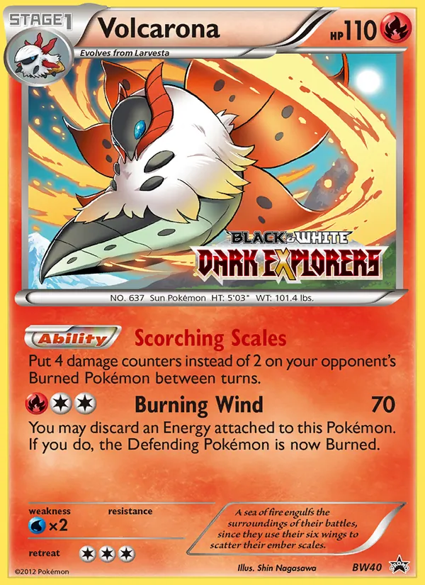 Volcarona BW40 BW Black Star Promos