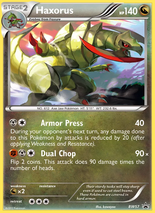 Haxorus BW57 BW Black Star Promos