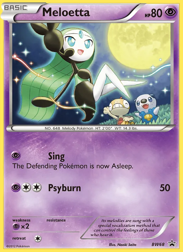 Meloetta BW68 BW Black Star Promos