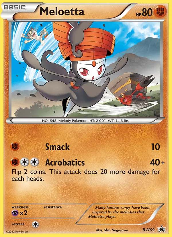 Meloetta BW69 BW Black Star Promos
