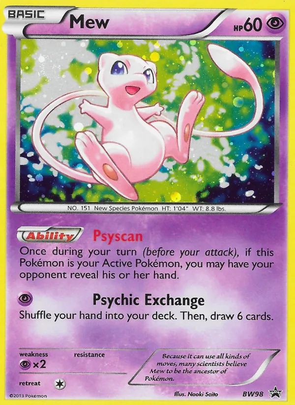 Mew BW98 BW Black Star Promos