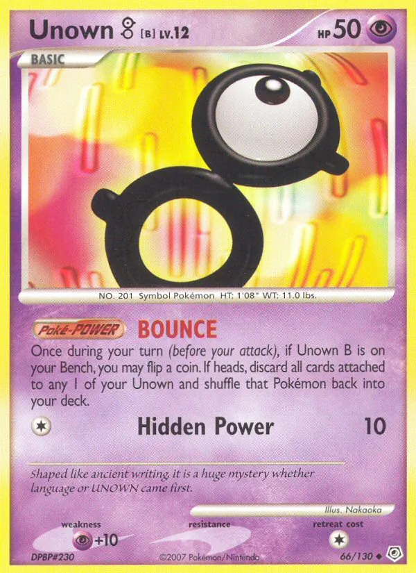 Unown B 66/130 Diamond & Pearl