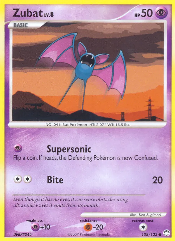 Zubat 108/123 Mysterious Treasures