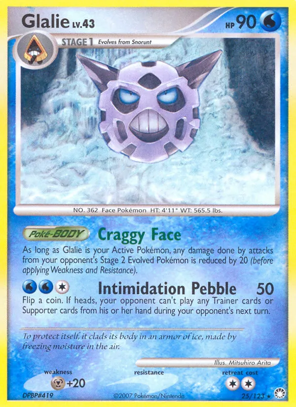 Glalie 25/123 Mysterious Treasures
