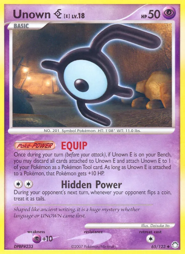 Unown E 65/123 Mysterious Treasures