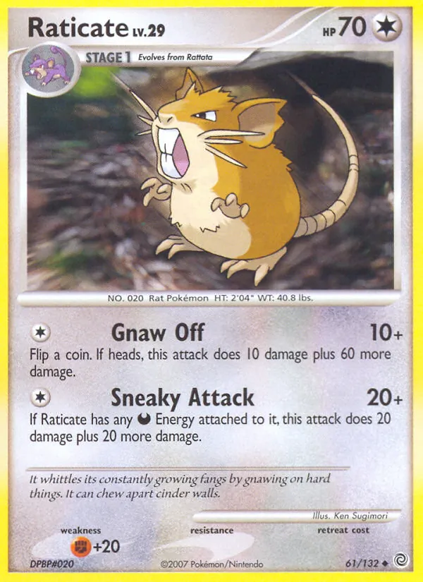 Raticate 61/132 Secret Wonders