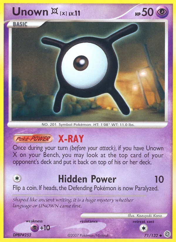 Unown X 71/132 Secret Wonders