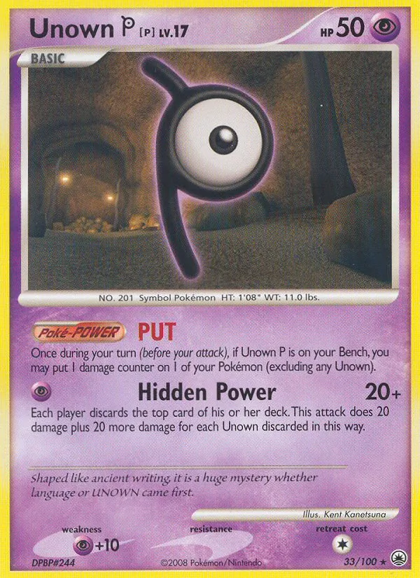 Unown P 33/100 Majestic Dawn