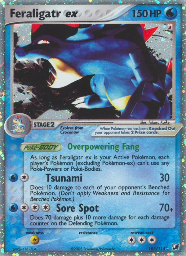 Feraligatr ex 103/115 Unseen Forces